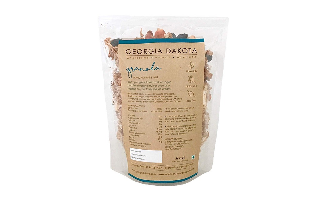 Georgia Dakota Granola-Tropical Fruit & Nut    Pack  350 grams